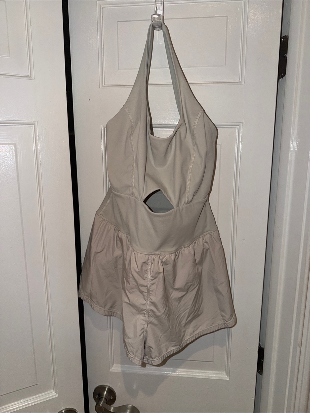 FP Free People Movement Righteous Runsie Shorts Romper Bone Ivory Athletic
